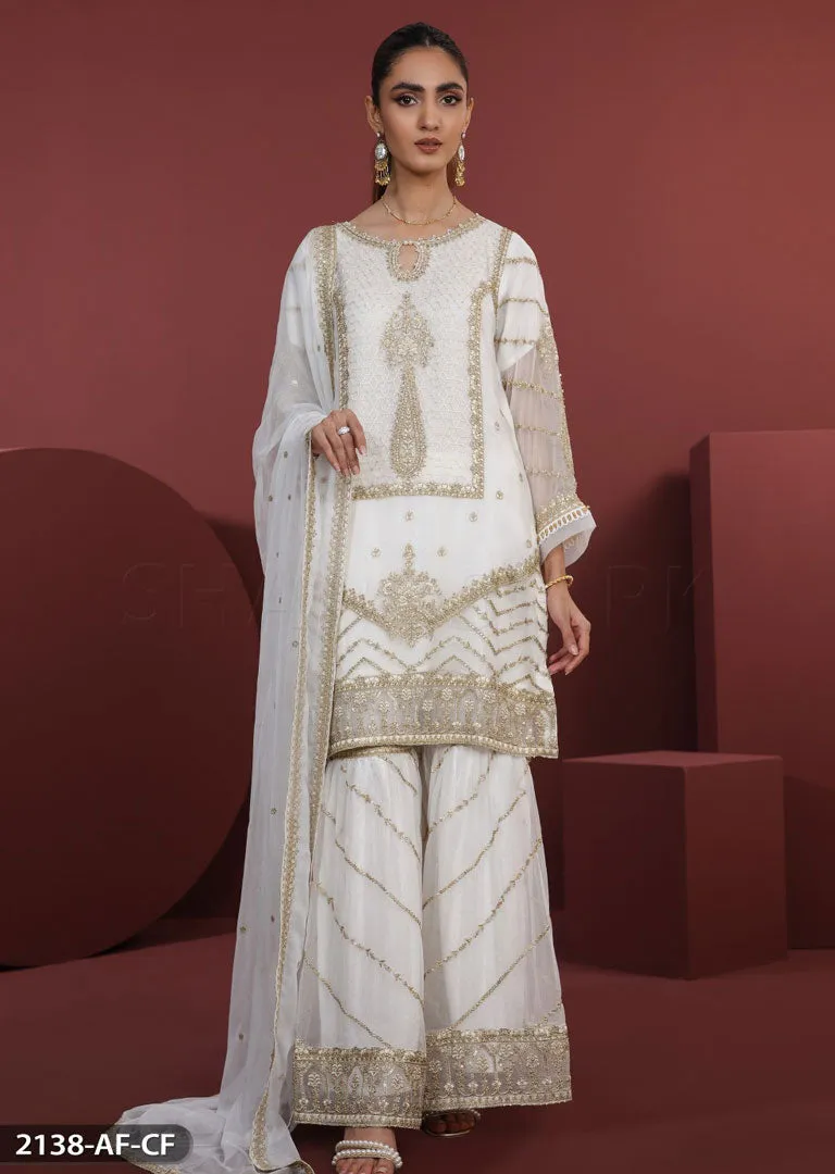 2138 - WHITE Readymade Shaposh Formal Suit