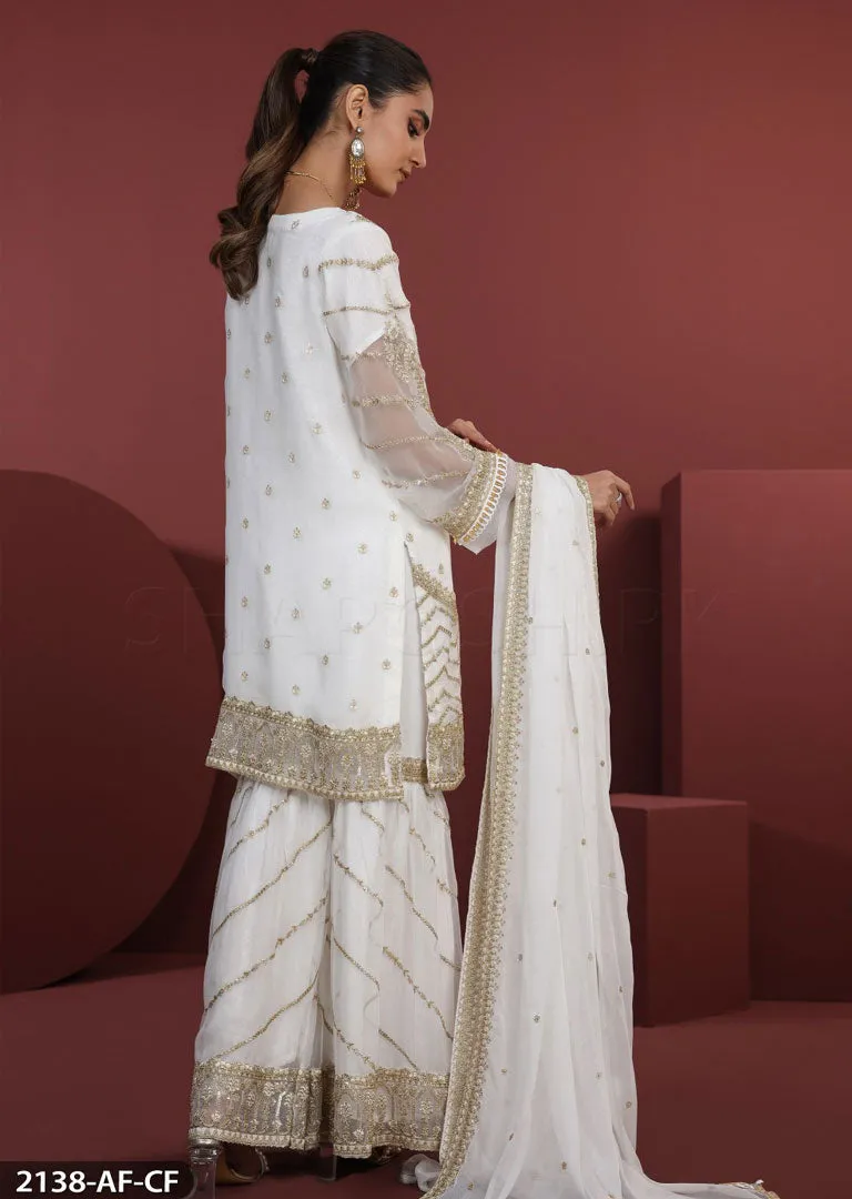 2138 - WHITE Readymade Shaposh Formal Suit