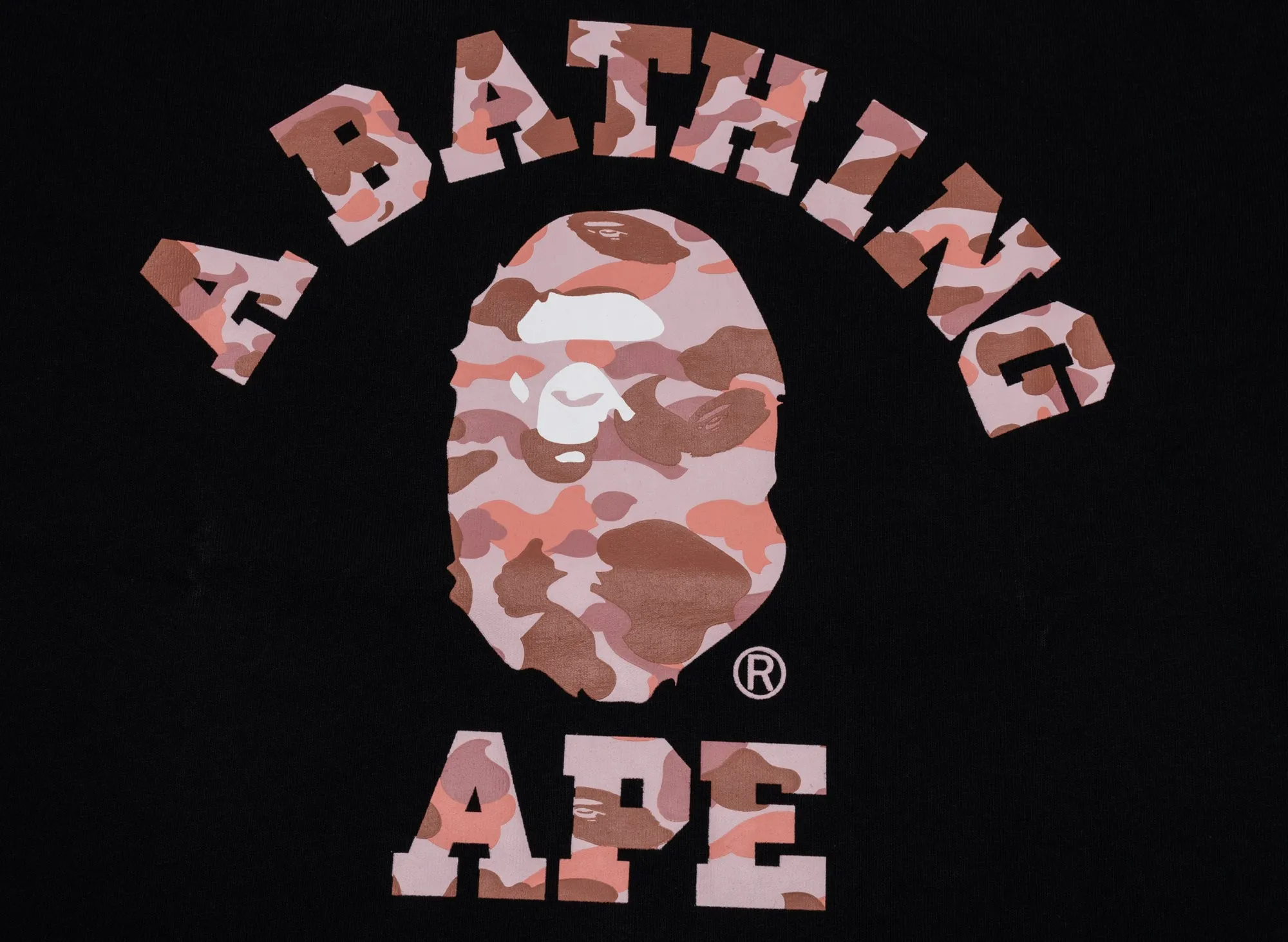 A Bathing Ape 1st Camo College Tee in Black xld