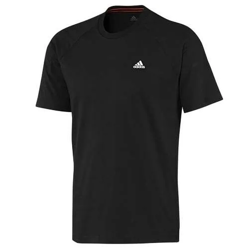 Adidas Essentials Crew Short Sleeve Black Training T-Shirt - Mens