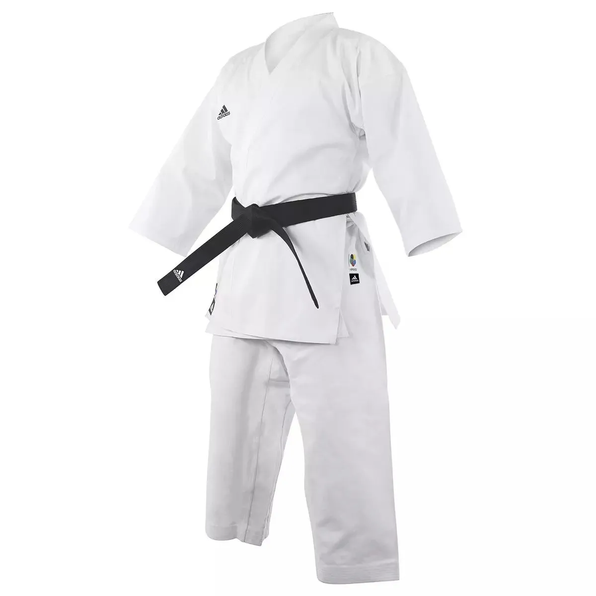 Adidas Kids White Karate Gi WKF Club Suit - 8oz Polycotton Lightweight Uniform