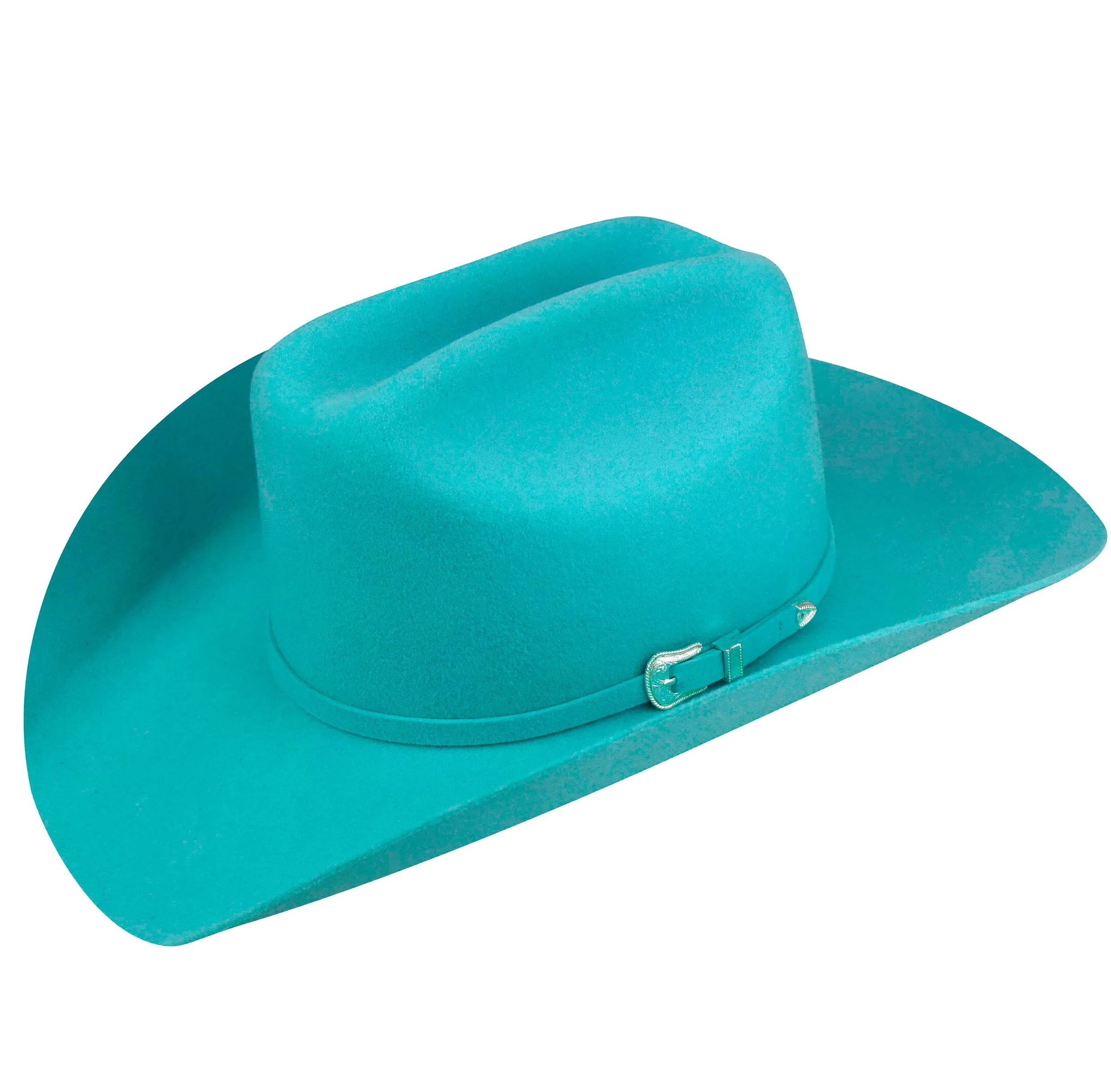 AQUA FELT COWBOY HAT