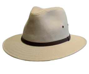 Avenel 100% Cotton Canvas Safari style Fedora Natural hat