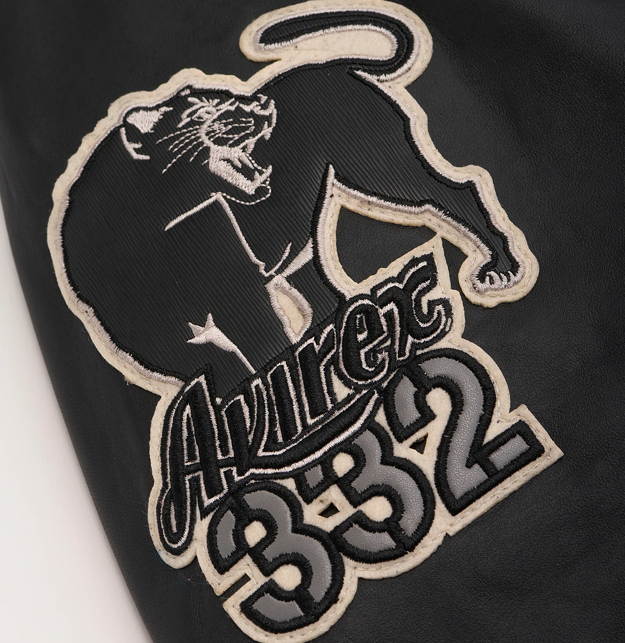 AVIREX TUSKEGEE BLACK ACES LEATHER JACKET BLACK