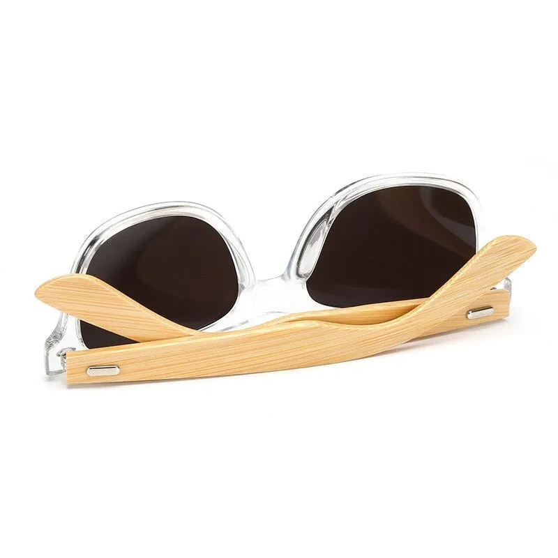 Bamboo Foot Wooden Vintage Designer Sunglasses for Men and Women