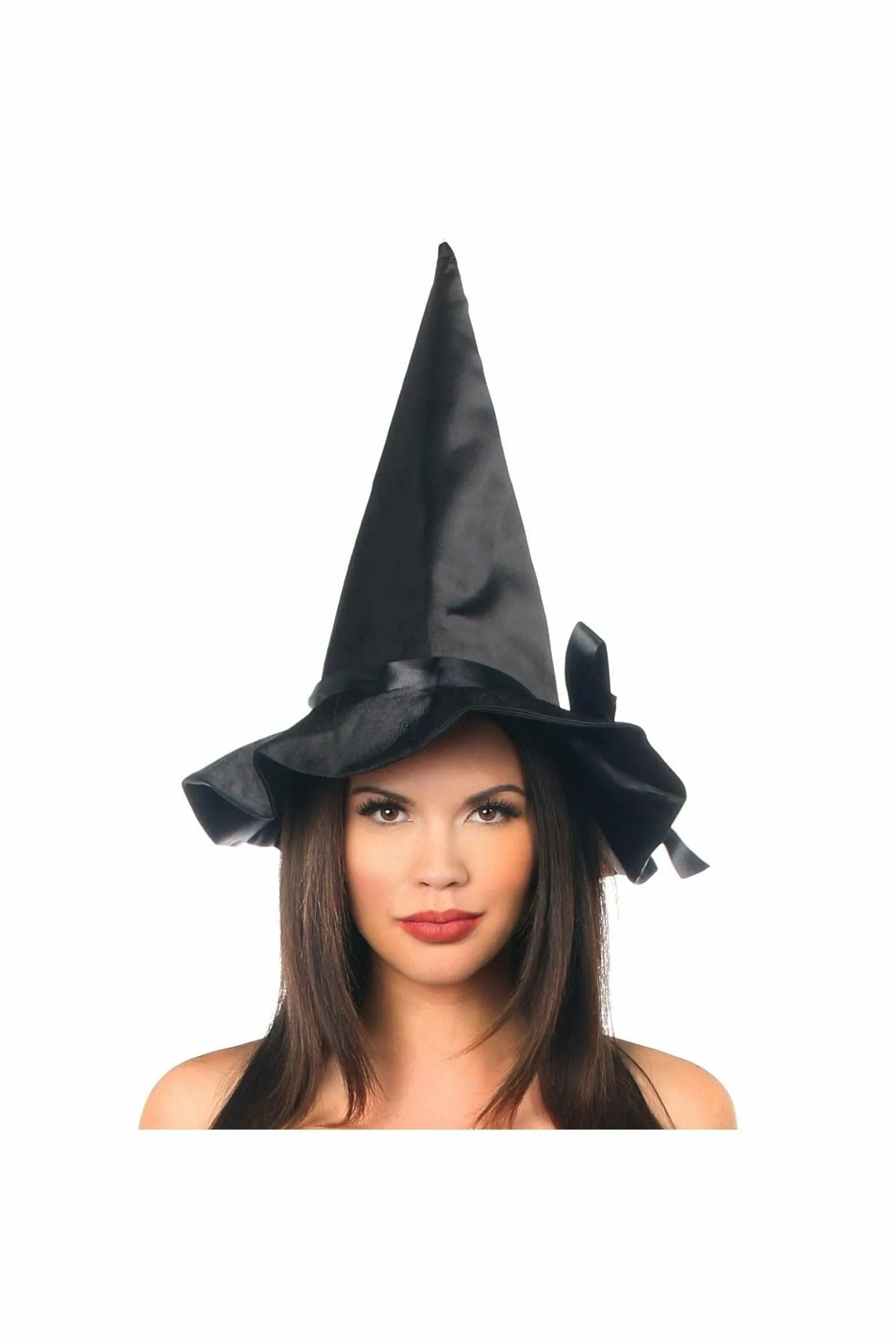 Black Satin Ribbon Witch Hat