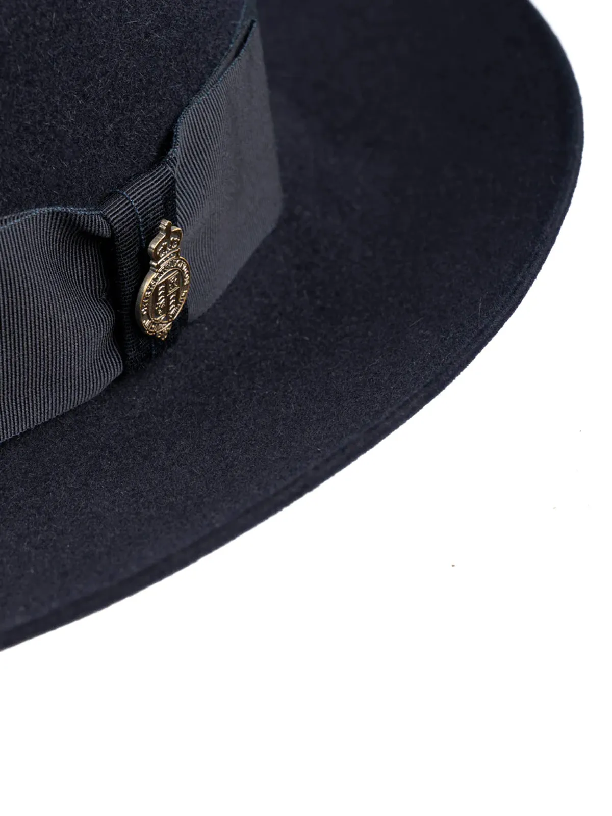 Christys' Classic Felt Fedora Hat - Navy