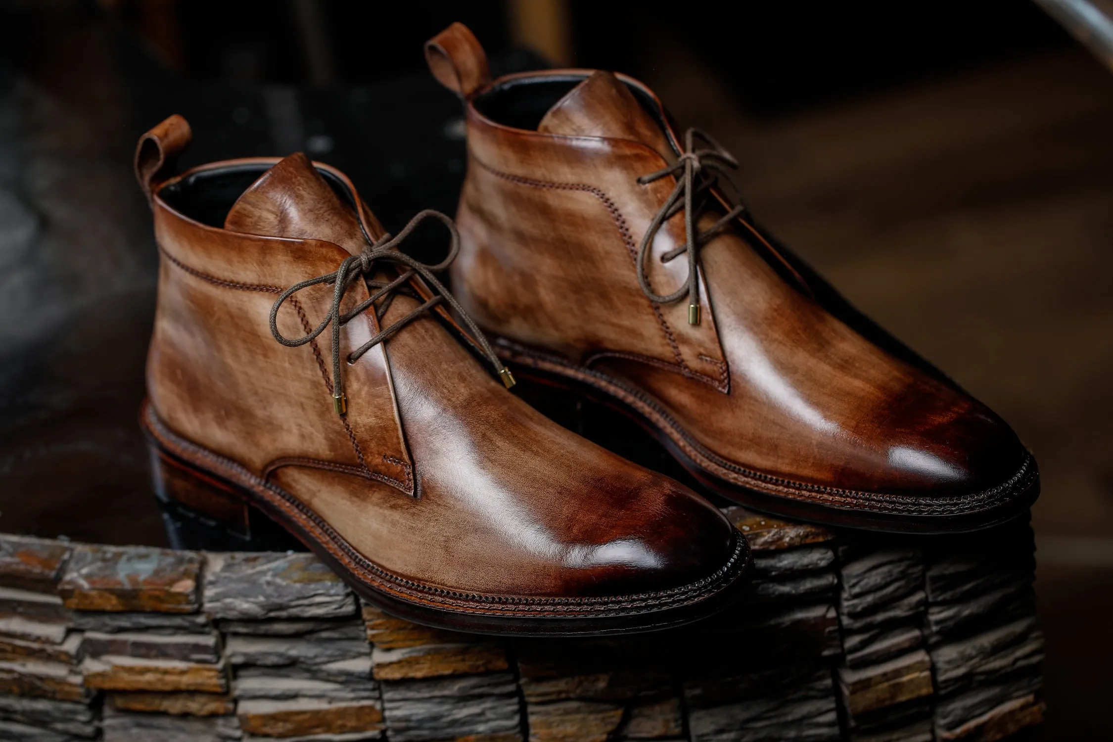 Classic Chukka Boots- Wooden