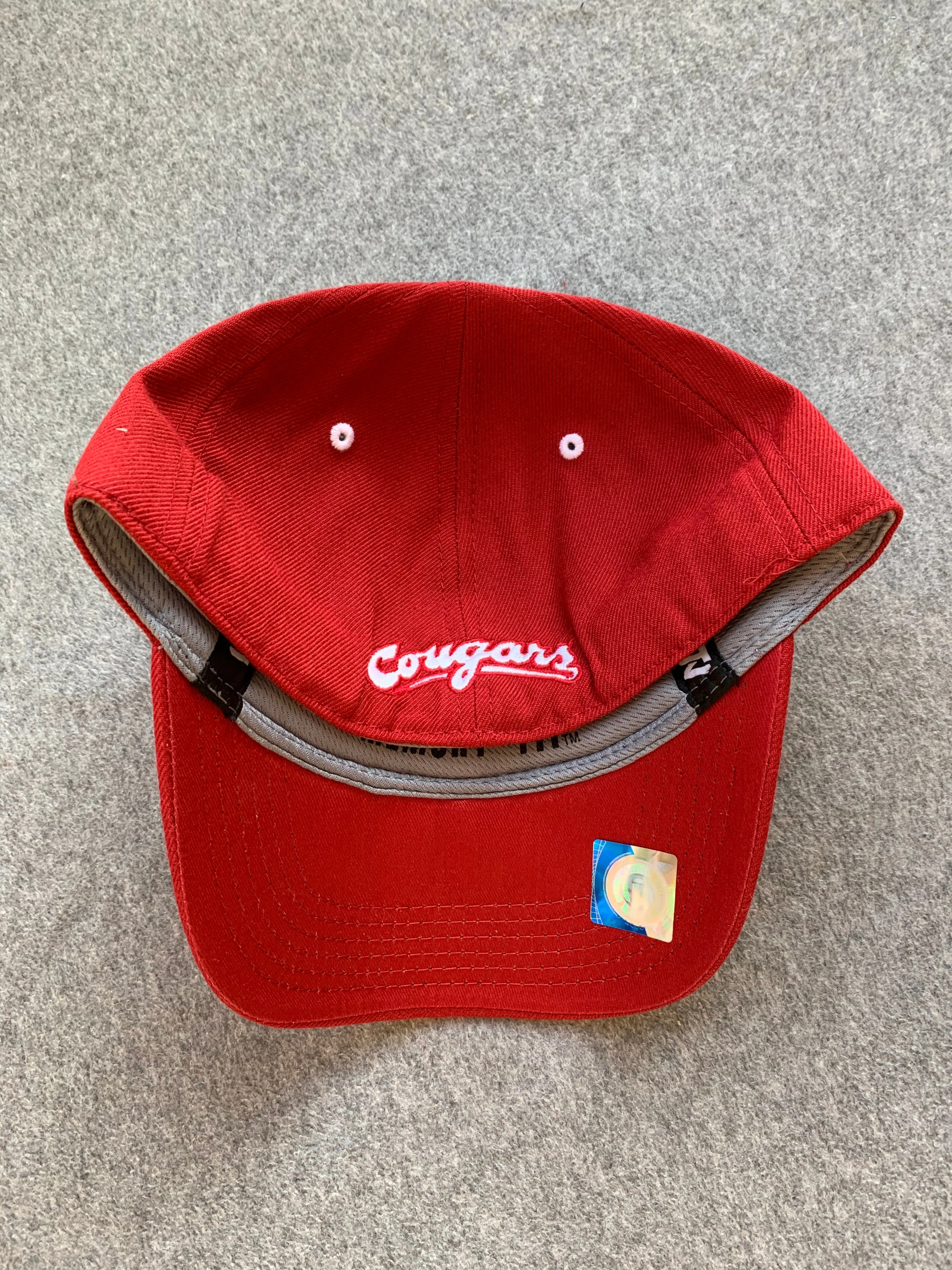 Classic Crimson Hat With White Coug Logo