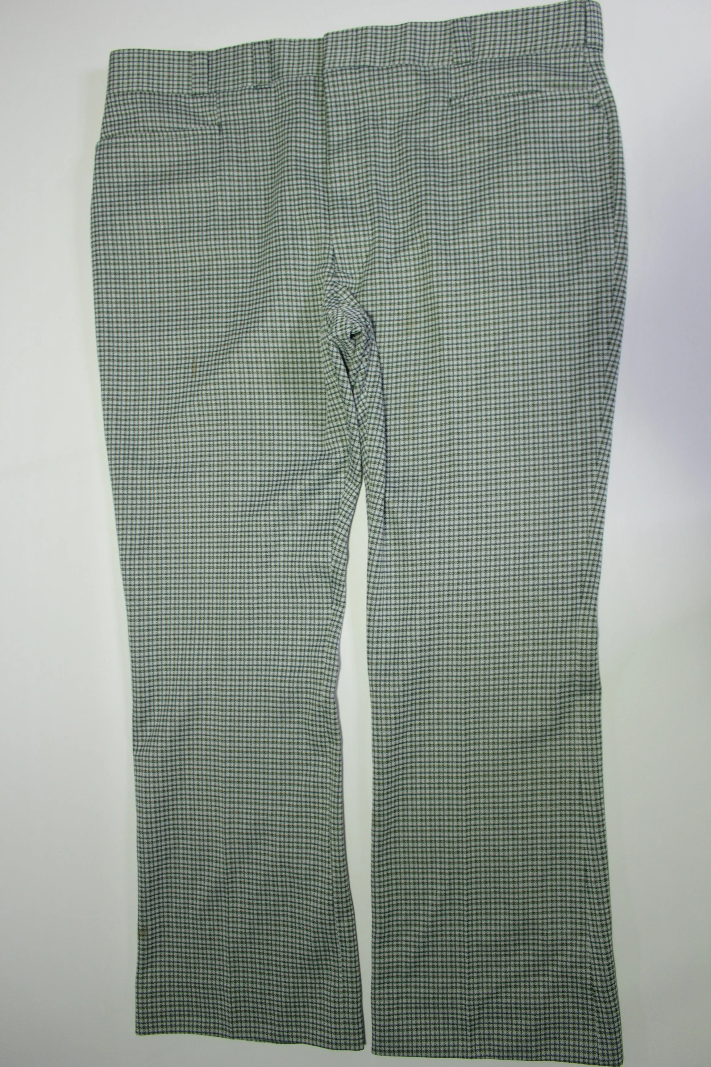 Completely Vintage 70's Polyester Leisure Suit Disco Houndstooth Plaid Pants Mod