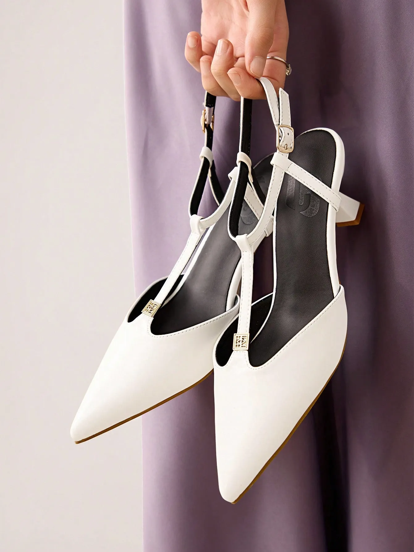 CUCCOO CHICEST White Pointed Toe Stiletto High Heel Shoes For Women, Simple And Versatile