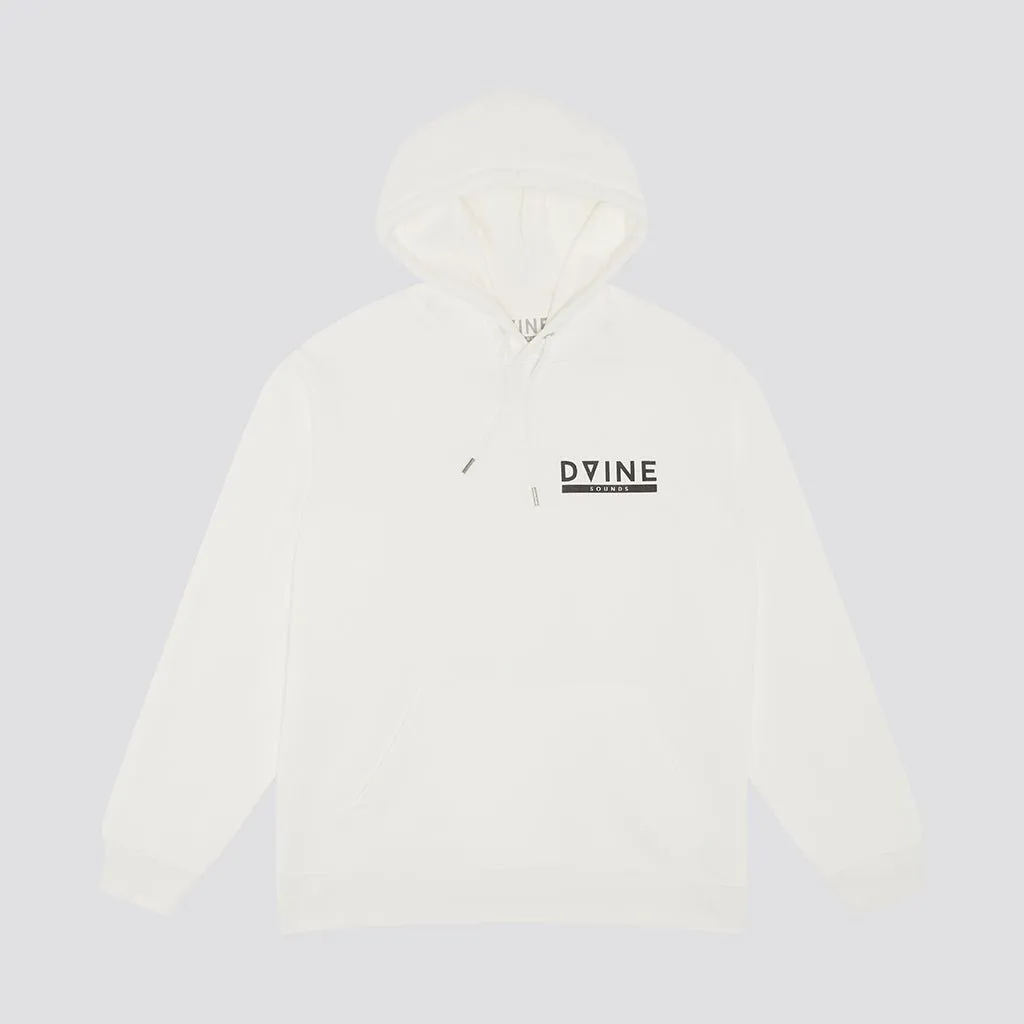 Dvine Tribe White On Peach Hoodie - Off White