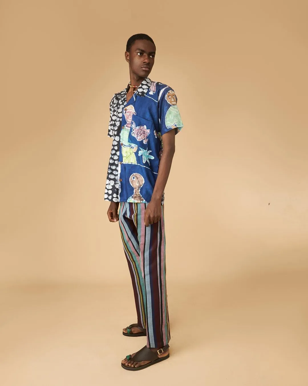 Faka Camp-Collar Shirt and Lamidi Asooke Trousers