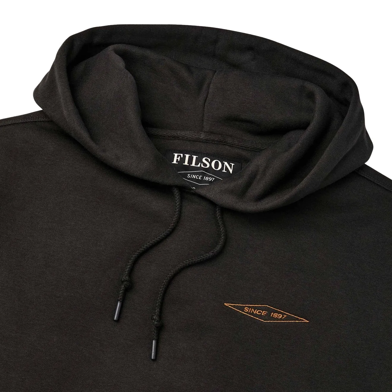 Filson Prospector Embroidered Hoodie Faded Black / Gold