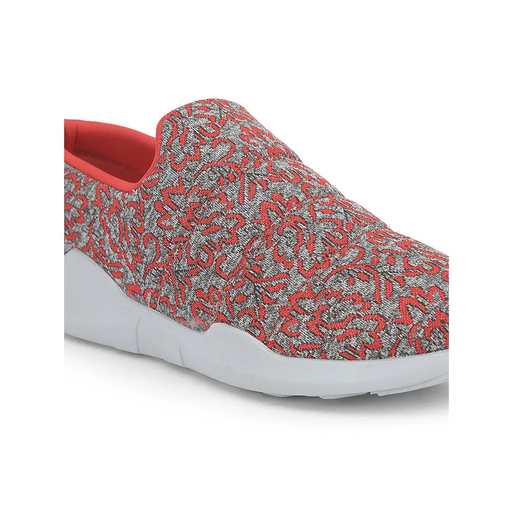 Force 10 Non Lacing Red Casual Slip on Shoes For Women AVILA-47 By Liberty