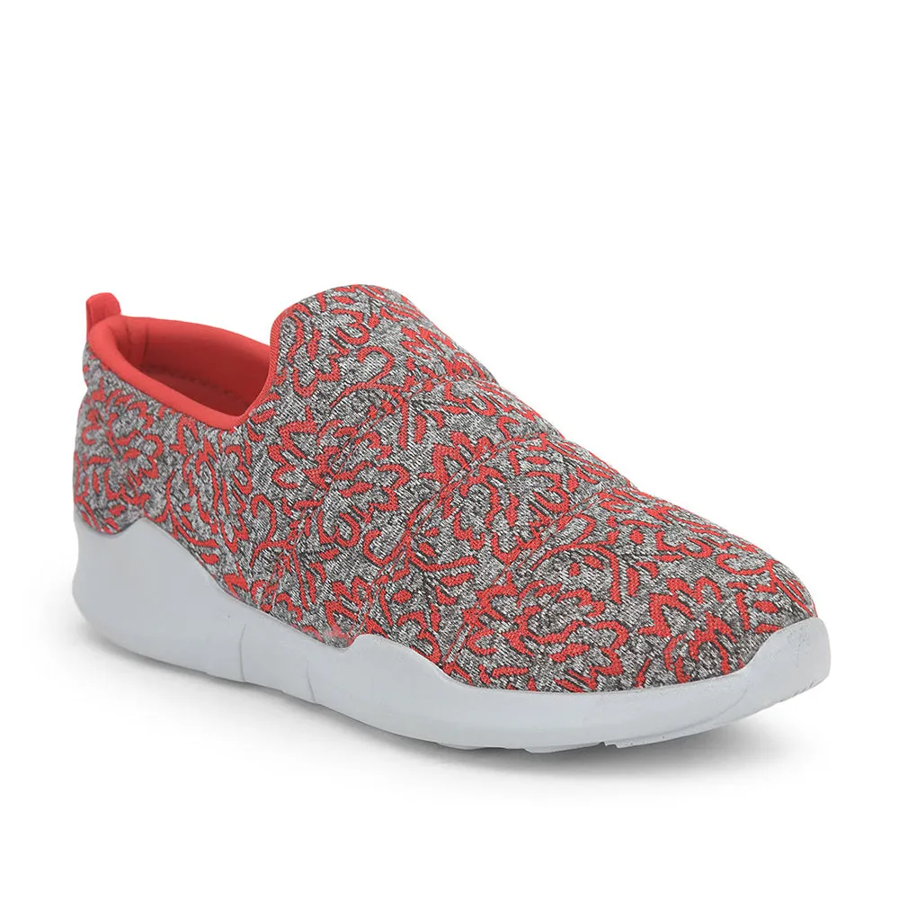 Force 10 Non Lacing Red Casual Slip on Shoes For Women AVILA-47 By Liberty