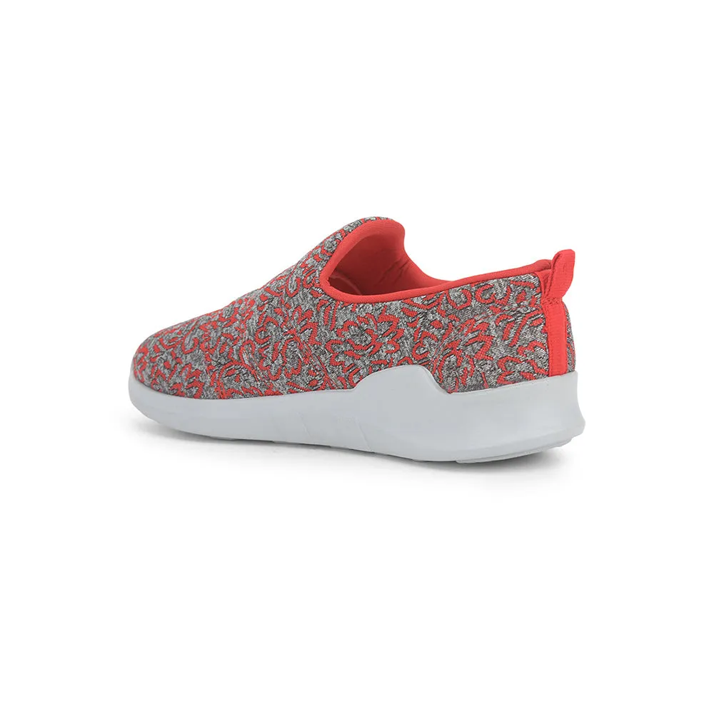 Force 10 Non Lacing Red Casual Slip on Shoes For Women AVILA-47 By Liberty