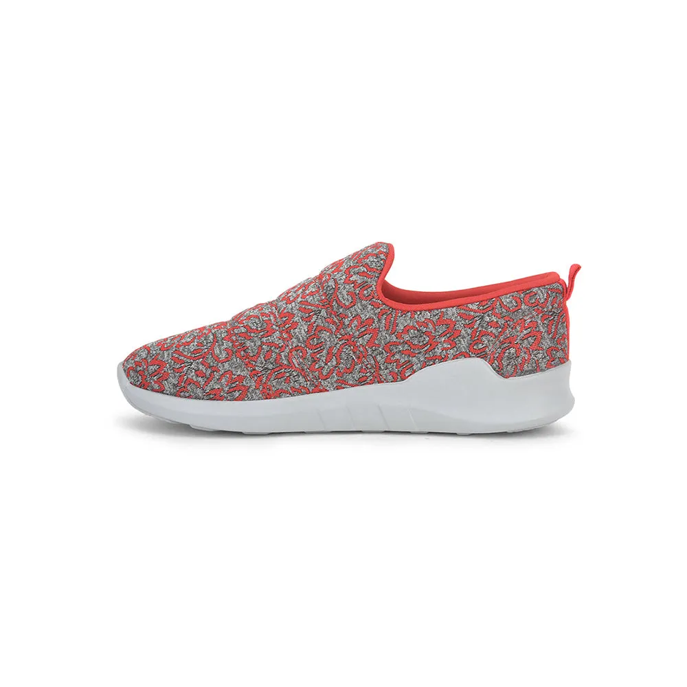 Force 10 Non Lacing Red Casual Slip on Shoes For Women AVILA-47 By Liberty