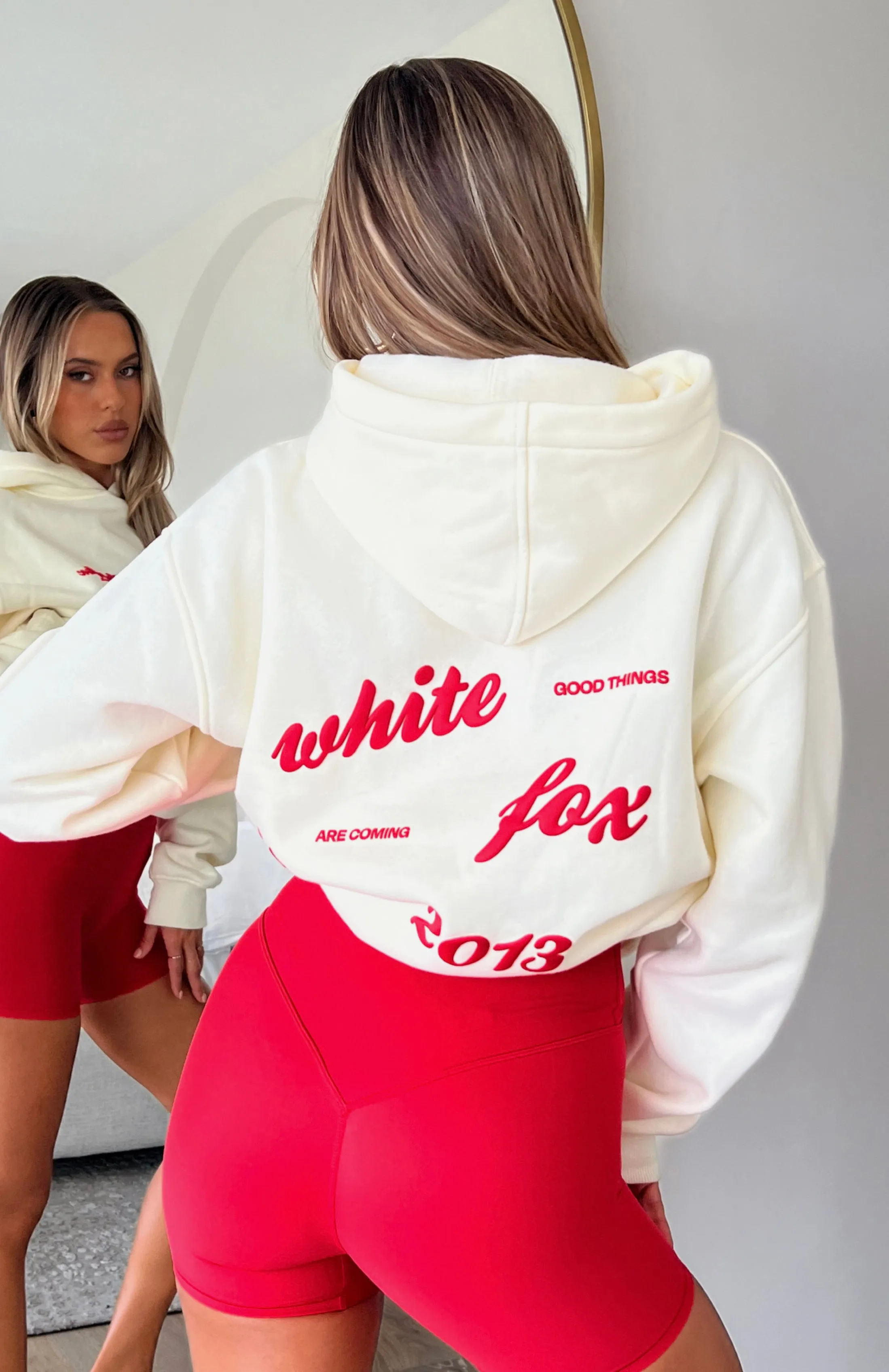 Good Things Are Coming Oversized Hoodie Cream