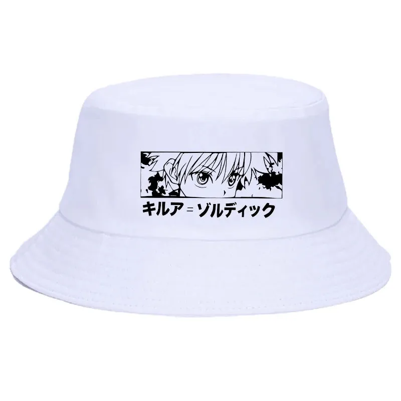 Hunter X Hunter Kurapika Summer Hat Killua Zoldyck Women Men Panama Bucket hat The Design Flat Visor Anime Fisherman Hats