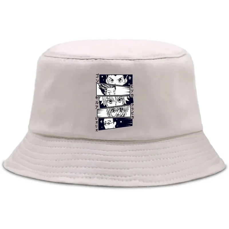 Hunter X Hunter Kurapika Summer Hat Killua Zoldyck Women Men Panama Bucket hat The Design Flat Visor Anime Fisherman Hats