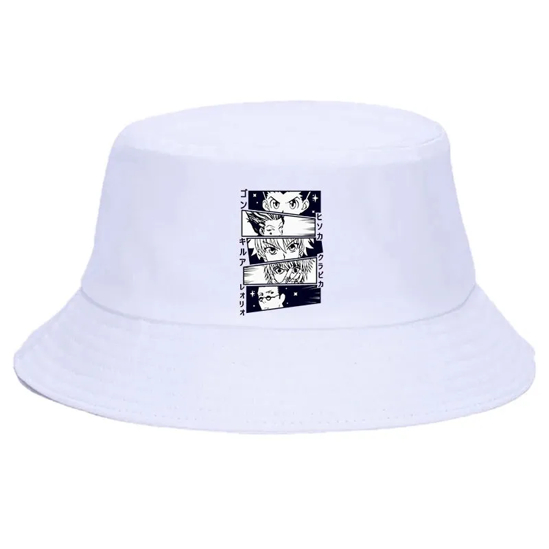 Hunter X Hunter Kurapika Summer Hat Killua Zoldyck Women Men Panama Bucket hat The Design Flat Visor Anime Fisherman Hats