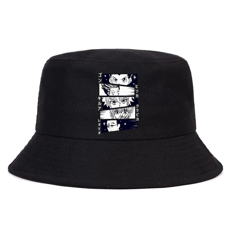 Hunter X Hunter Kurapika Summer Hat Killua Zoldyck Women Men Panama Bucket hat The Design Flat Visor Anime Fisherman Hats