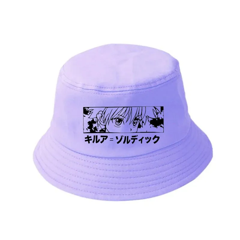 Hunter X Hunter Kurapika Summer Hat Killua Zoldyck Women Men Panama Bucket hat The Design Flat Visor Anime Fisherman Hats