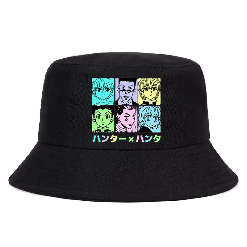 Hunter X Hunter Kurapika Summer Hat Killua Zoldyck Women Men Panama Bucket hat The Design Flat Visor Anime Fisherman Hats