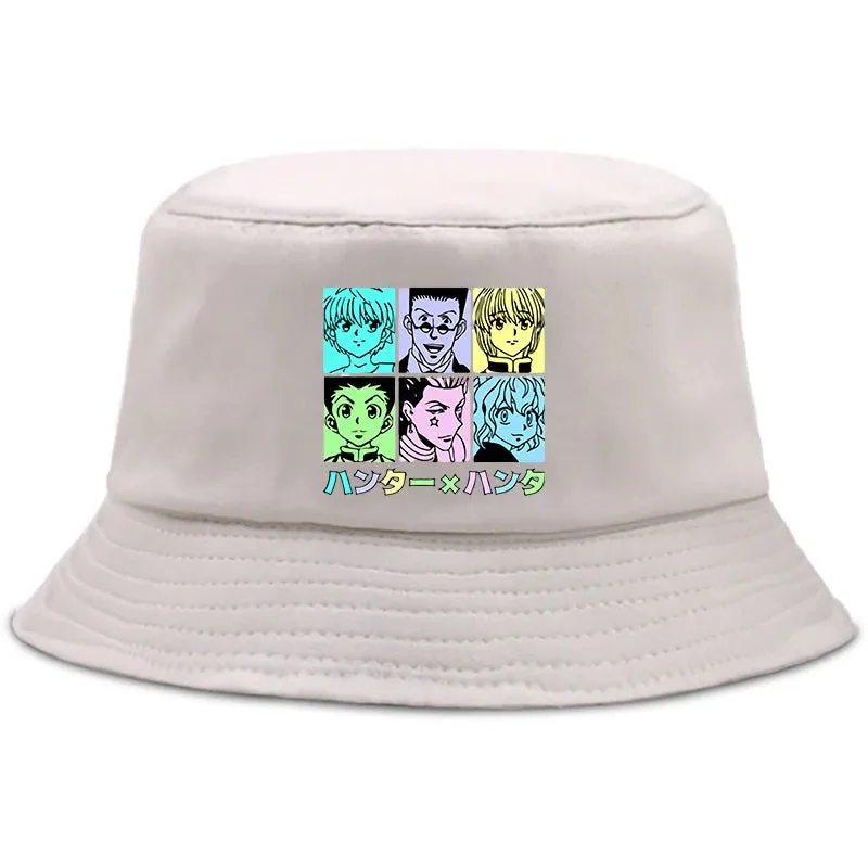 Hunter X Hunter Kurapika Summer Hat Killua Zoldyck Women Men Panama Bucket hat The Design Flat Visor Anime Fisherman Hats