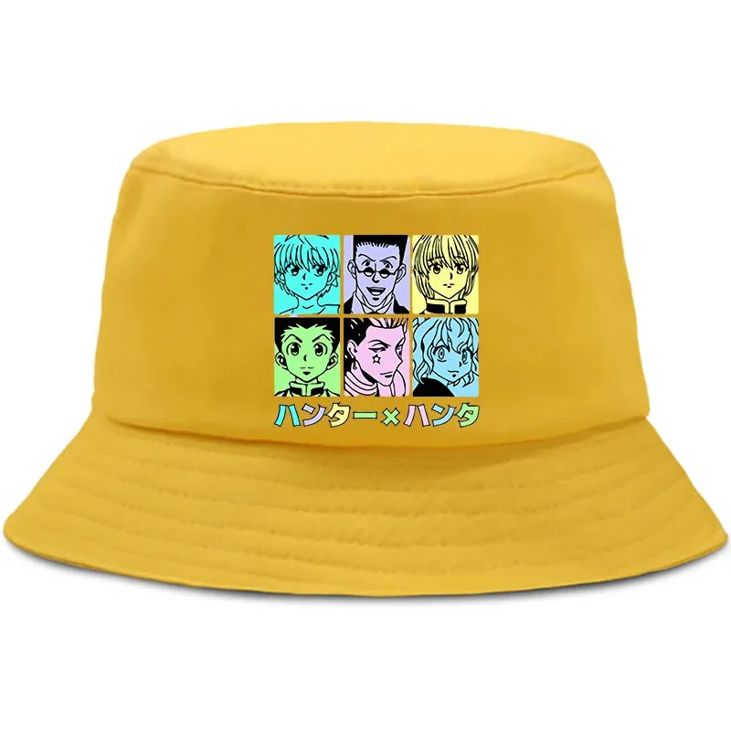 Hunter X Hunter Kurapika Summer Hat Killua Zoldyck Women Men Panama Bucket hat The Design Flat Visor Anime Fisherman Hats