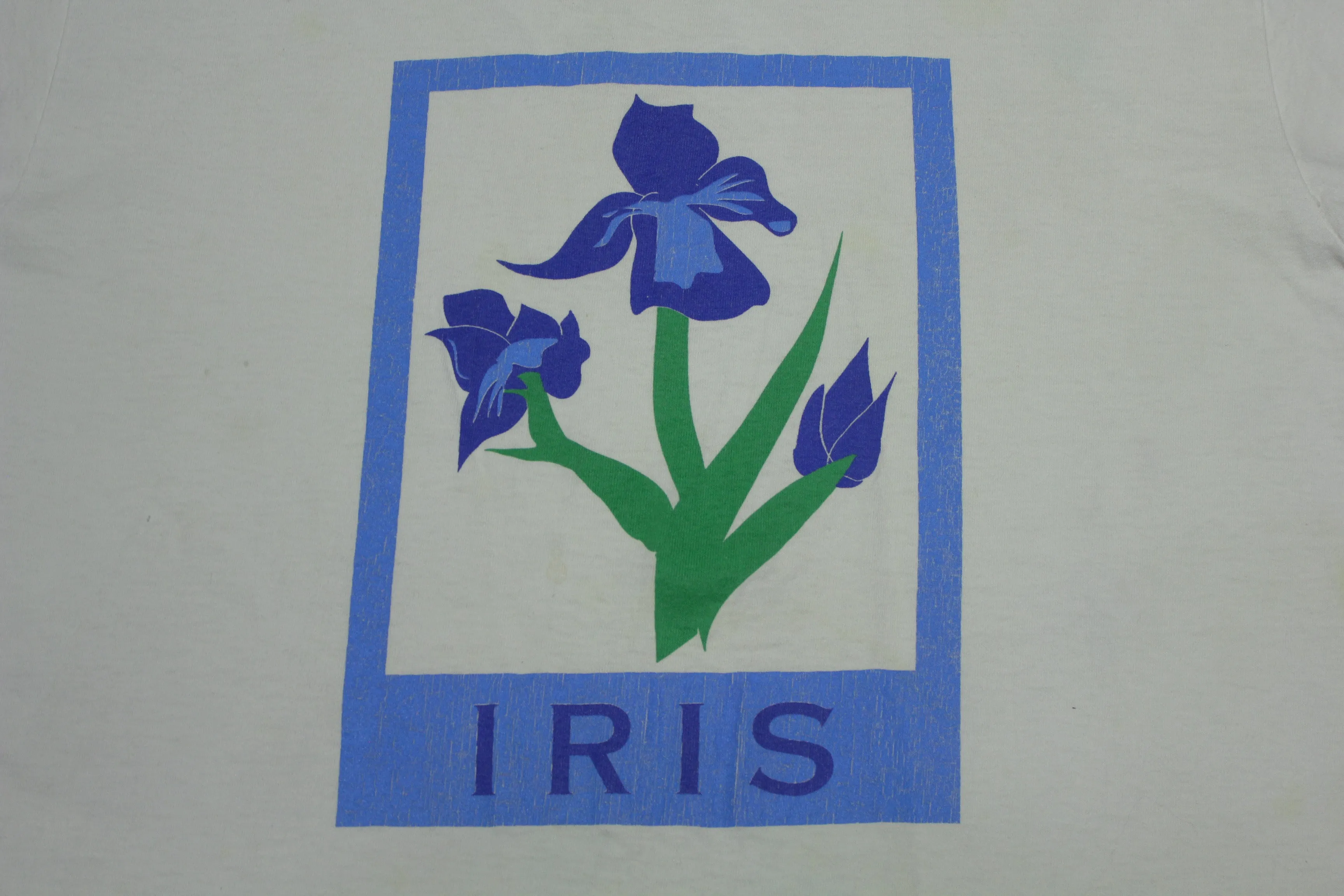 Iris Flower Vintage 90's All Sport Made in USA Grandma T-Shirt