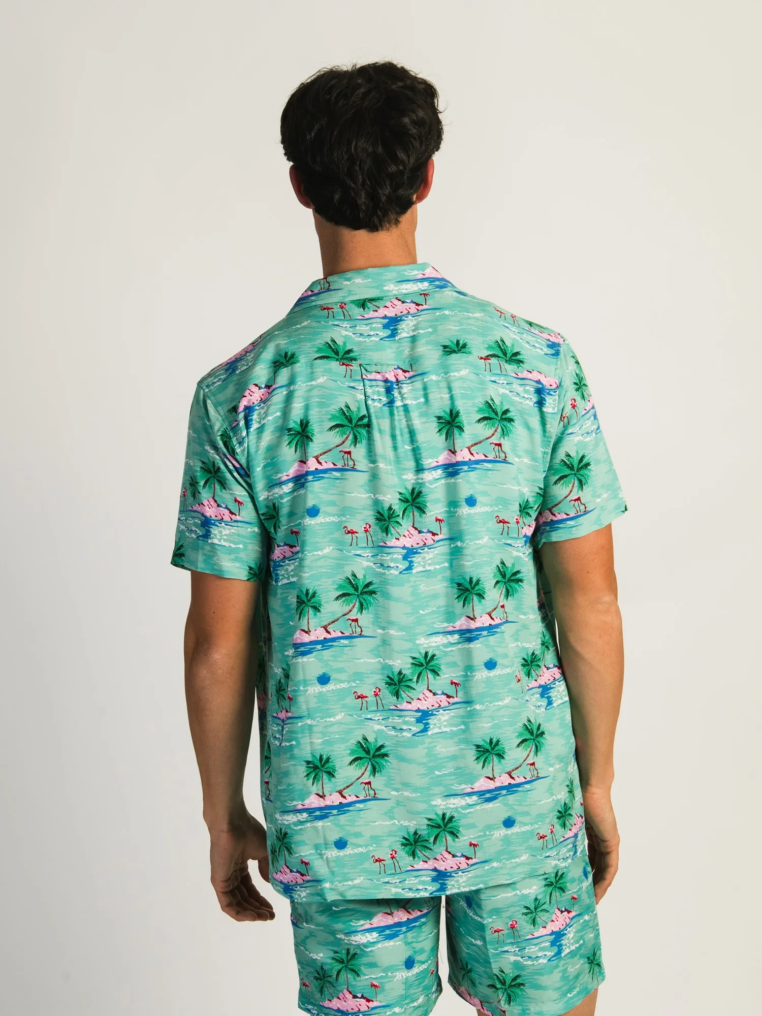 ISLAND HAZE ISLAND PALMS SHORT SLEEVE WOVEN