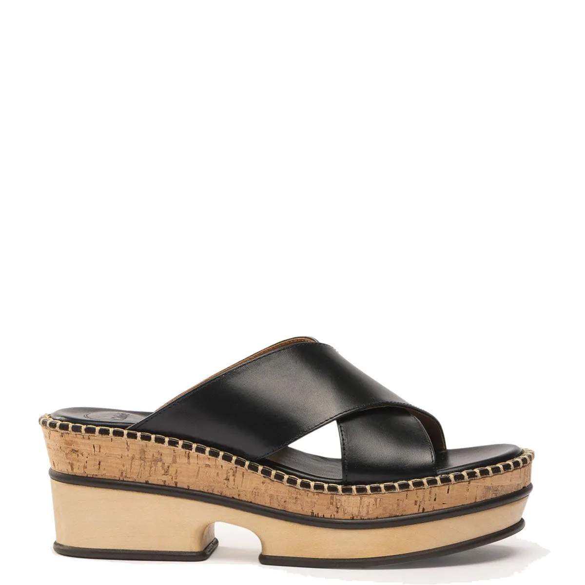 Laia Flatform Slide, Black