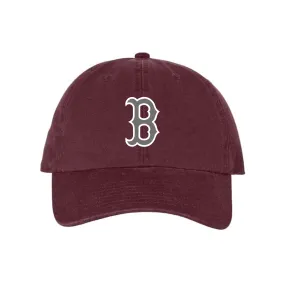 Maroon "B" Vintage Wash Hat