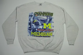 Michigan Vintage 1997 Champions Rose Bowl UM Wolverines Nutmeg Lee Sport Sweatshirt