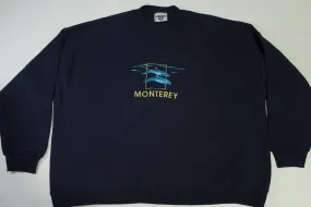 Monterey Dolphins Vintage 90's Lee Sport Made in USA Embroidered Crewneck Sweatshirt