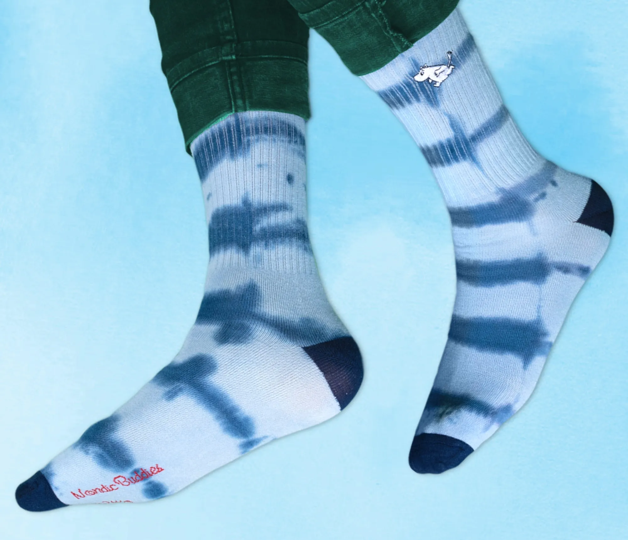 Moomintroll Tie Dye Men Socks - Blue