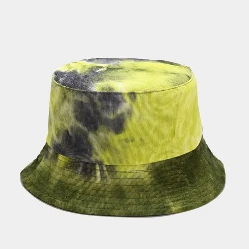 Multicolor Graffiti Tie Dye Bucket hats Hip Hop outdoor sports hat