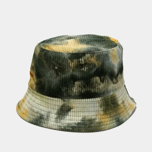 Multicolor Graffiti Tie Dye Bucket hats Hip Hop outdoor sports hat