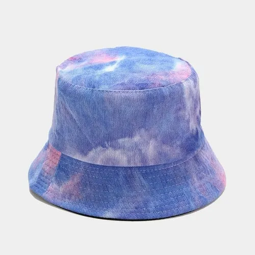 Multicolor Graffiti Tie Dye Bucket hats Hip Hop outdoor sports hat