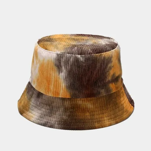 Multicolor Graffiti Tie Dye Bucket hats Hip Hop outdoor sports hat