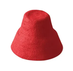 NAOMI Jute Bucket Hat, in Red