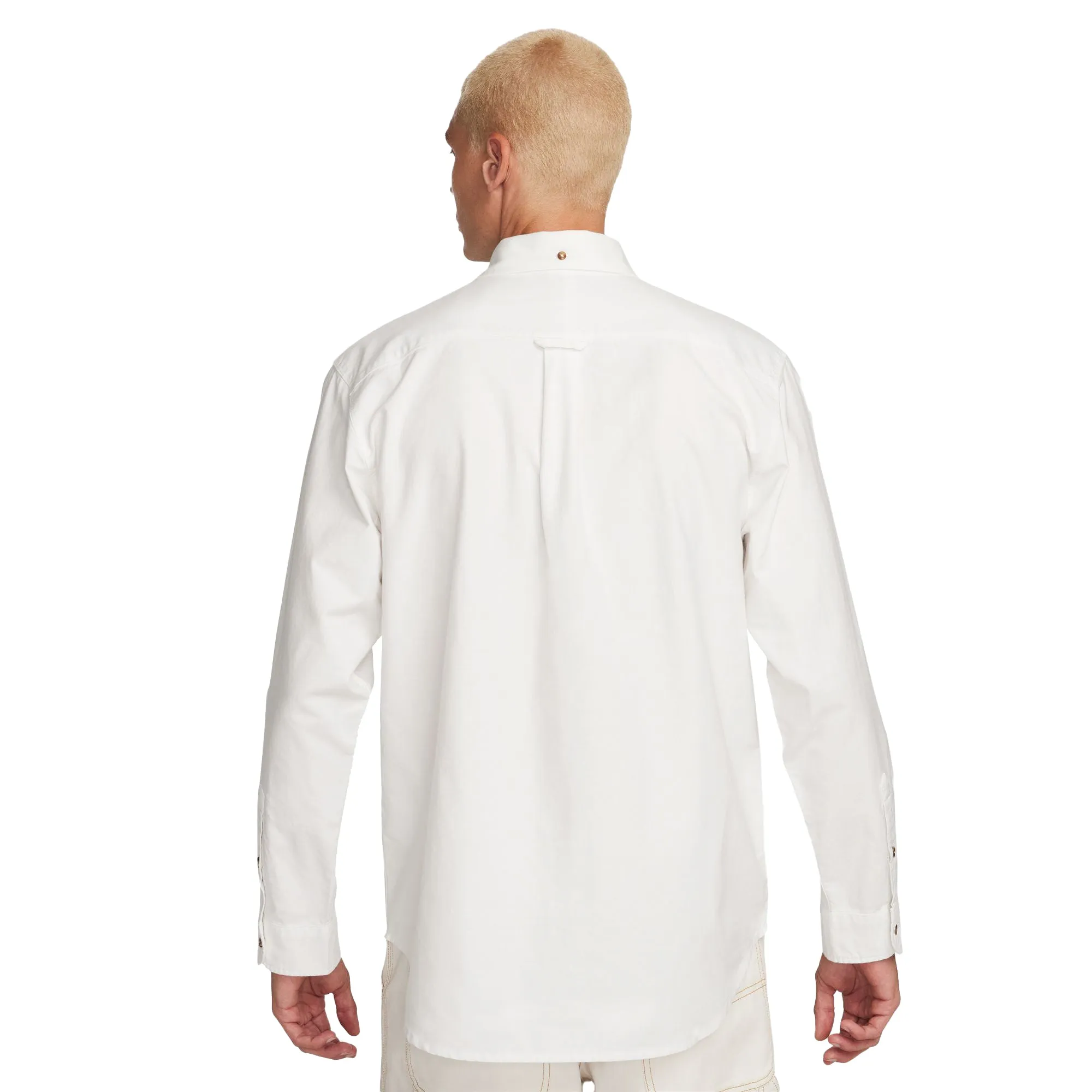 Nike LifeMen's Long-Sleeve Oxford Button-Down Shirt Summit White FN3125-121