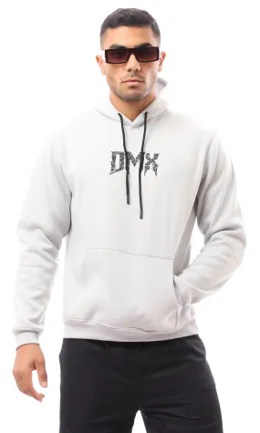 O173699 Printed Dmx And Back Light Grey Hoodie