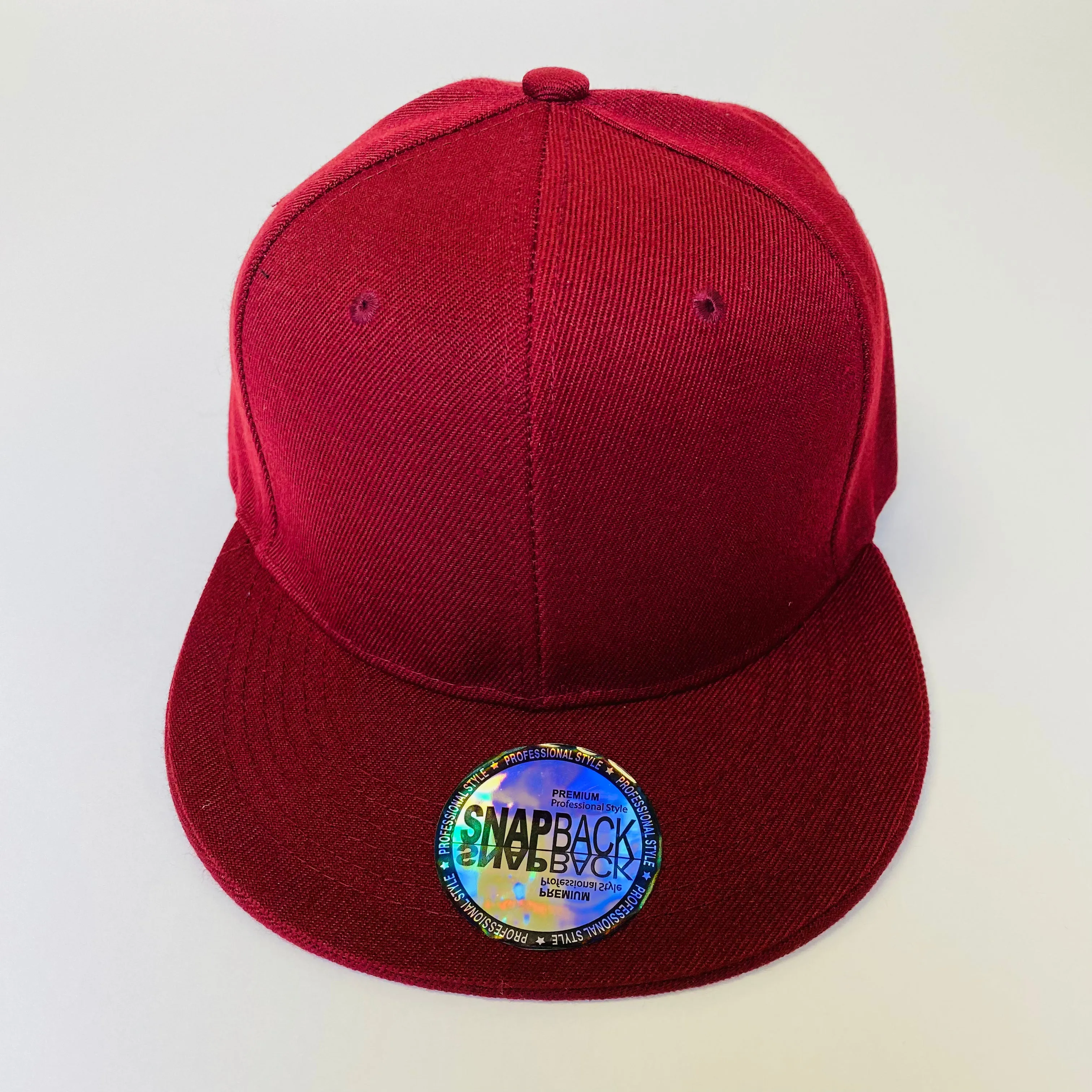 Plain Snapback 5 Panel Hat