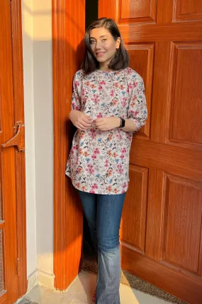 Printed Khaddar Kurti - D48