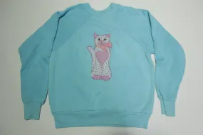 Quilted Cat Vintage 80's 20/20 Sport  Made in USA Grandma's Favorite Sweatshirt