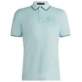 Rib Collar Circle G's Embossed Tech Jersey Polo Daybreak Blue - SS24