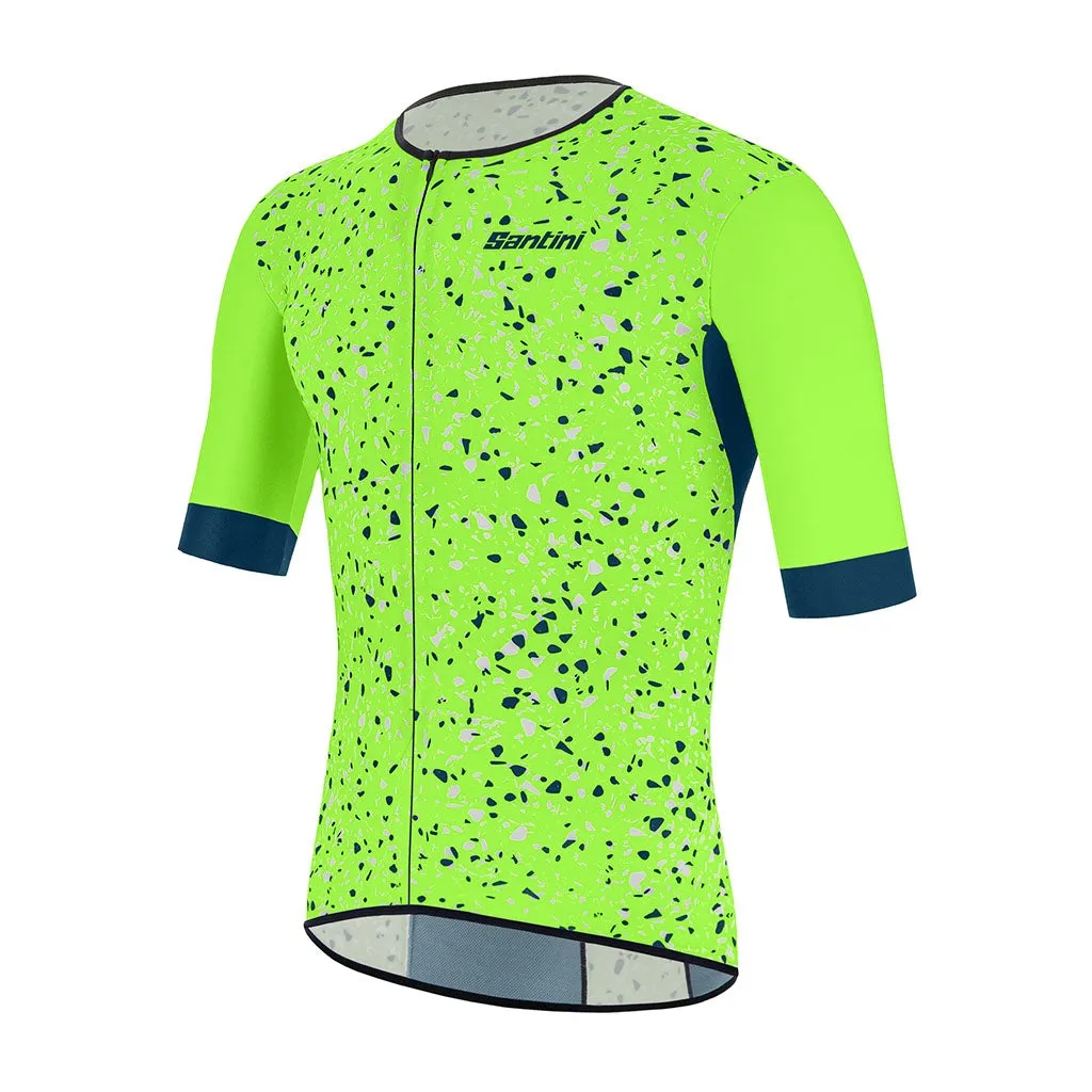 Santini Sleek Pietra Triathlon Aero Jersey - Fluo Green